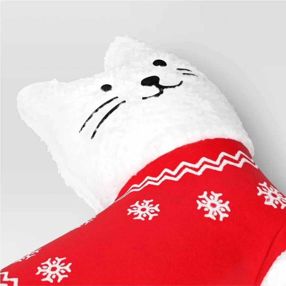 Target Wondershop Cat with Fair Isle Christmas Throw Pillow